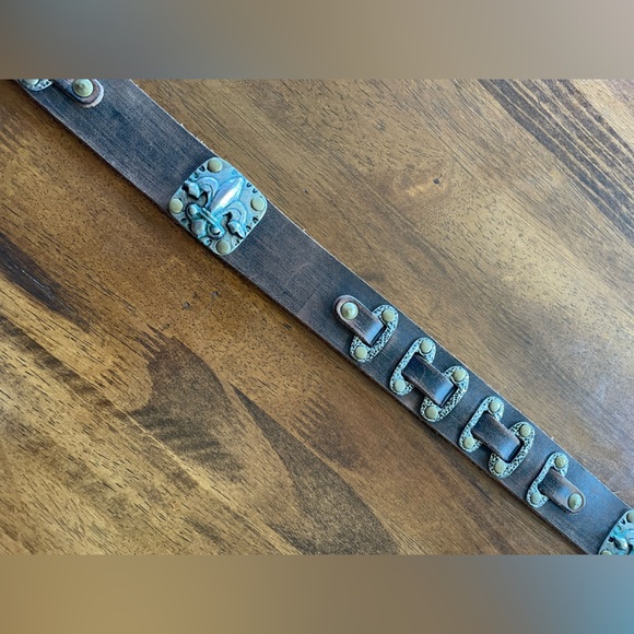 PaPa K. Distressed leather belt. main image 9